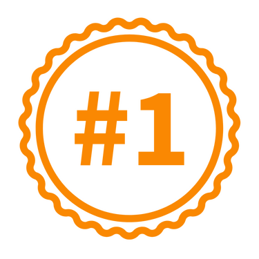 #1 The #1 in a circle colored gold.
